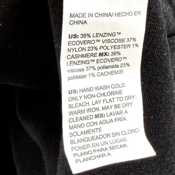 Chico's Black Sequin Feather Trim Sleeve Knit Sweater - Picture 7 of 8